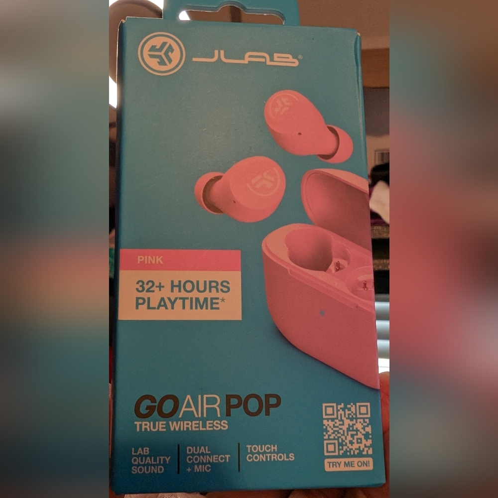 JLab Go Air Pop Pink True Wireless Earbuds